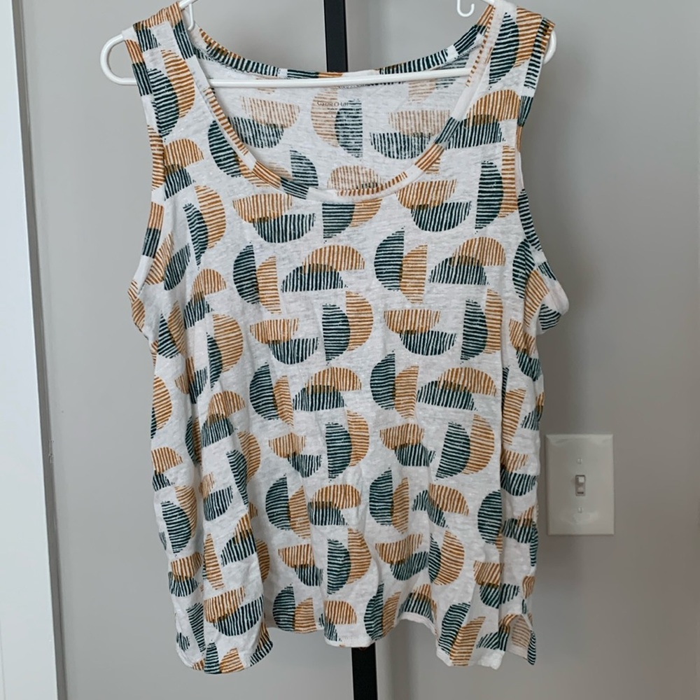 Garnet Hill organic linen tank top